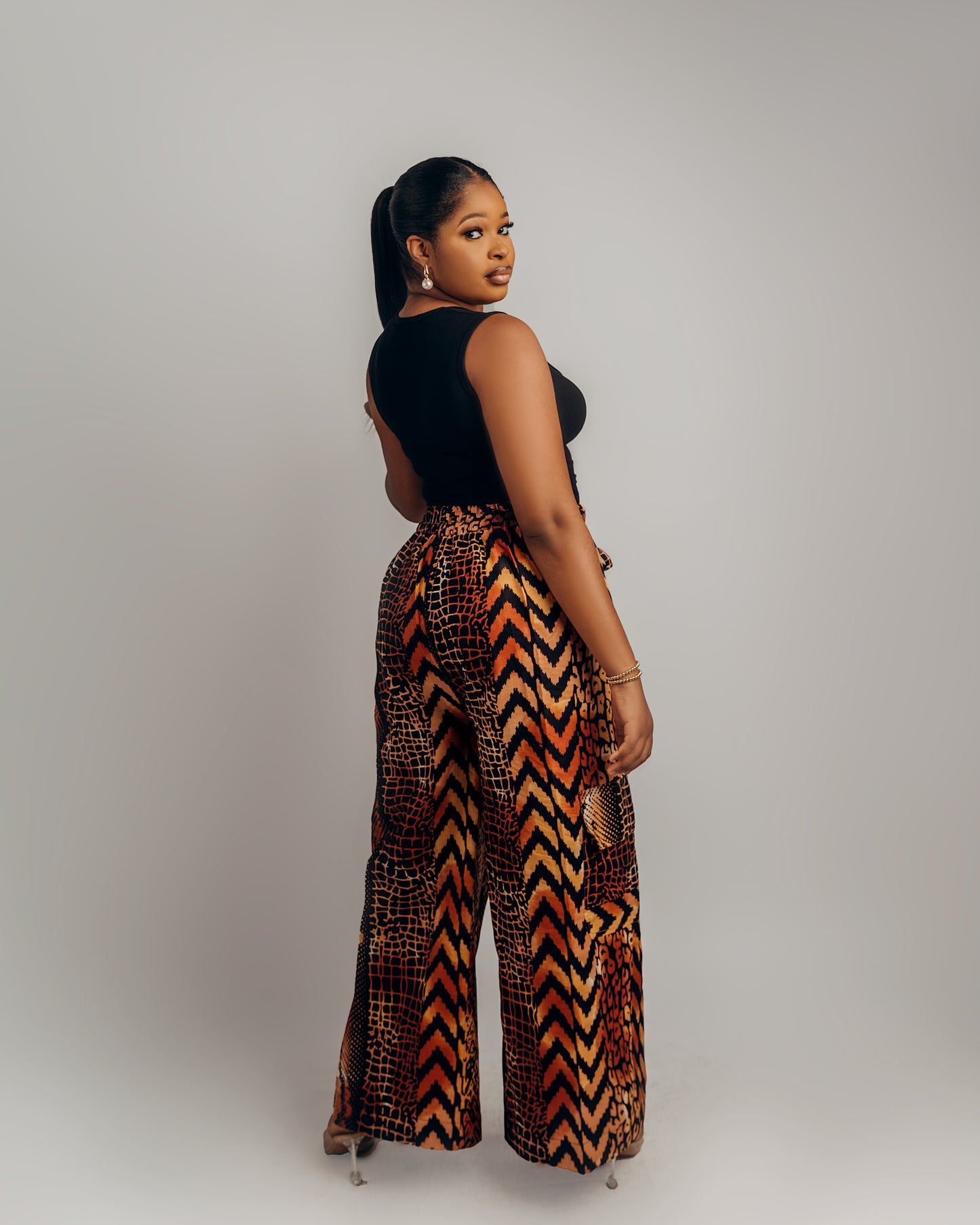 Madiba High-Waist Combat Pant (Brown & Black)
