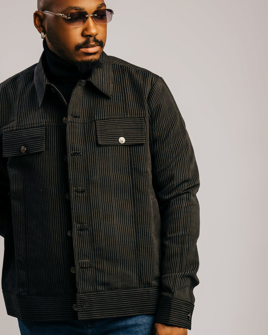 Aso Oke Trucker Jacket