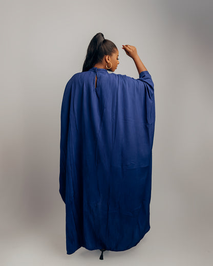 Lami Dress with drawstring details: Blue