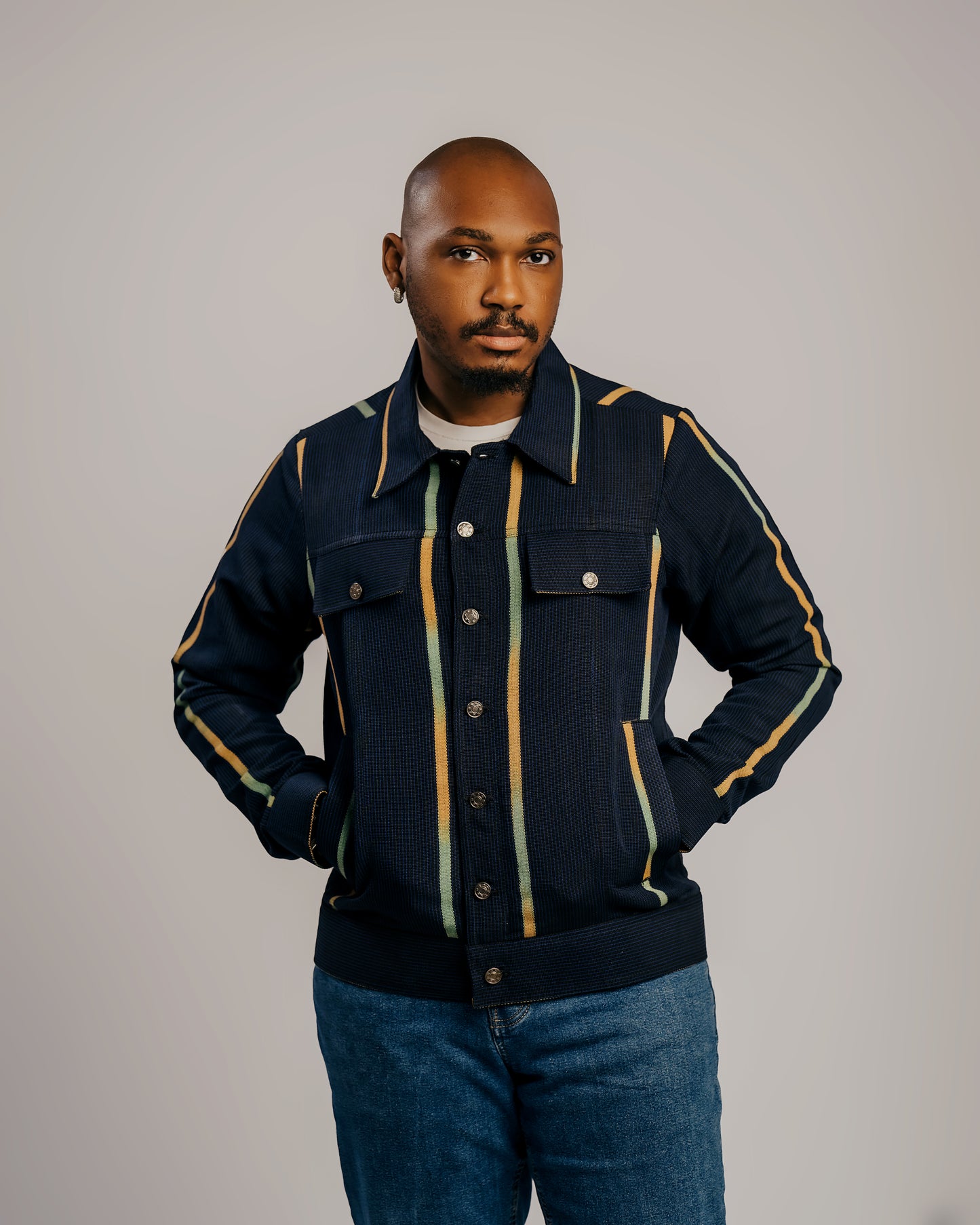 Ajani (Aso Oke Trucker Jacket)