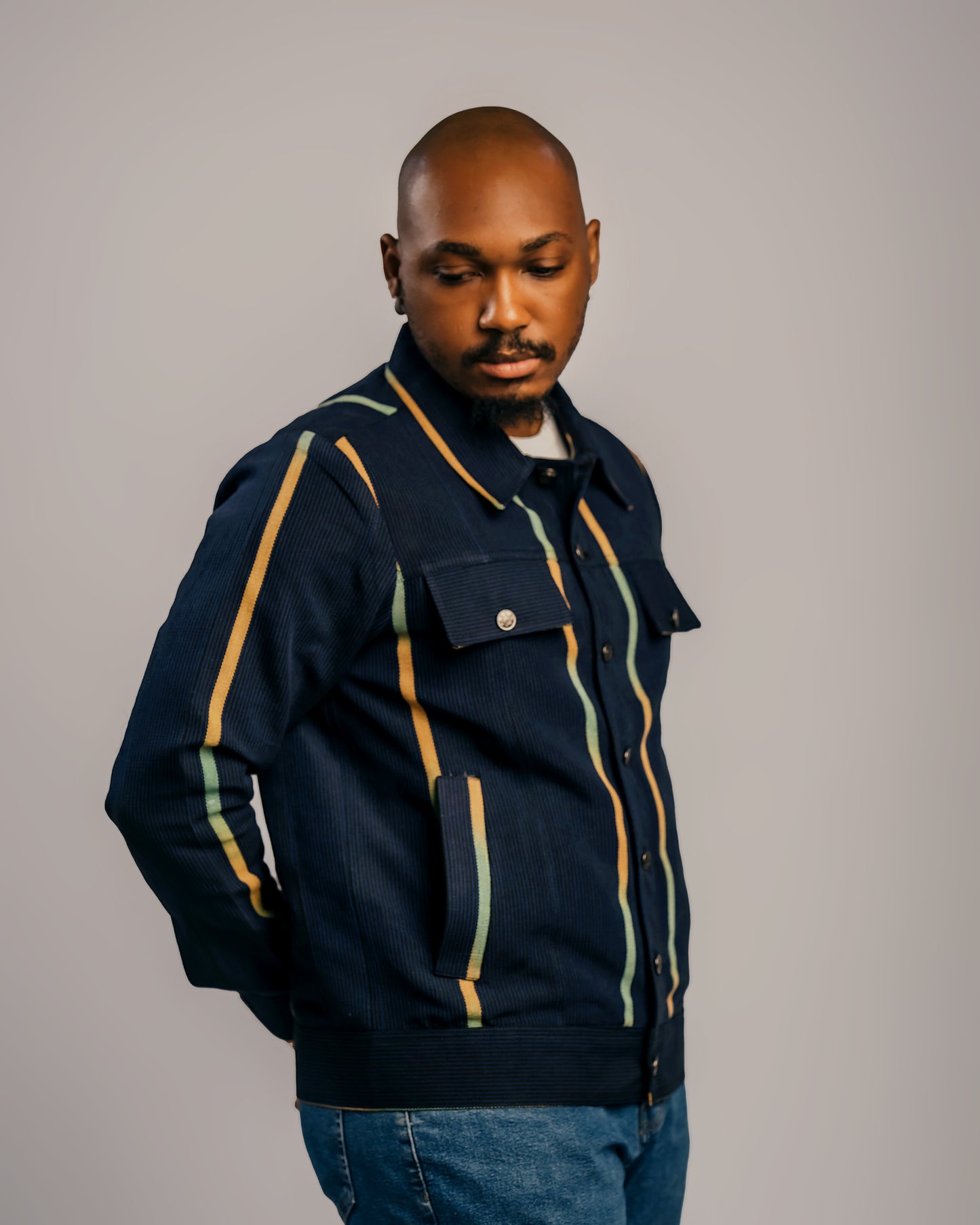 Ajani (Aso Oke Trucker Jacket)