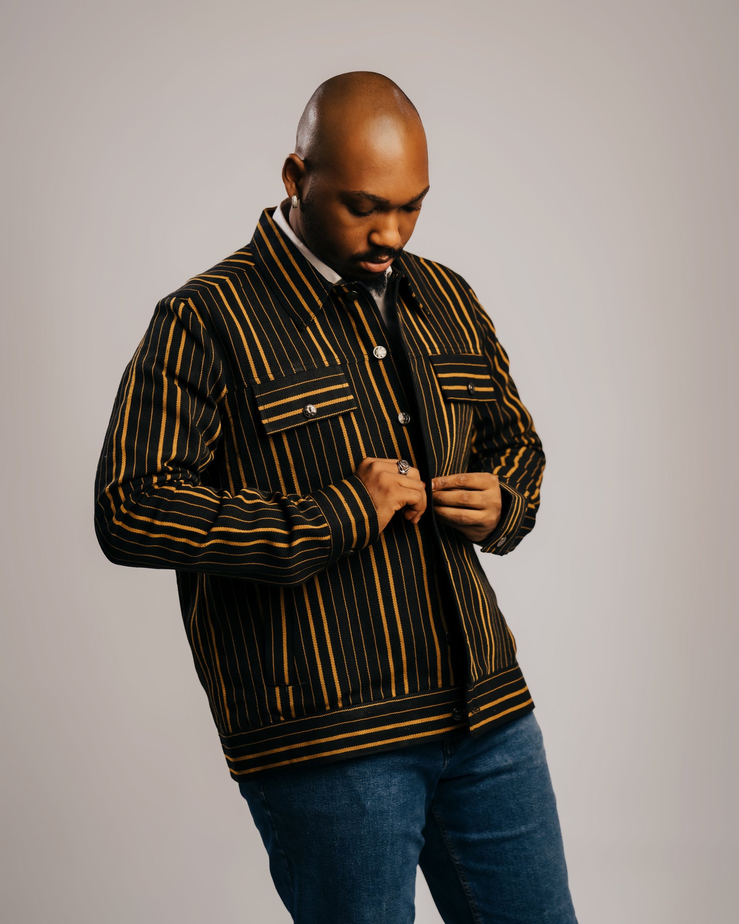 Ajani (Aso Oke Trucker Jacket)