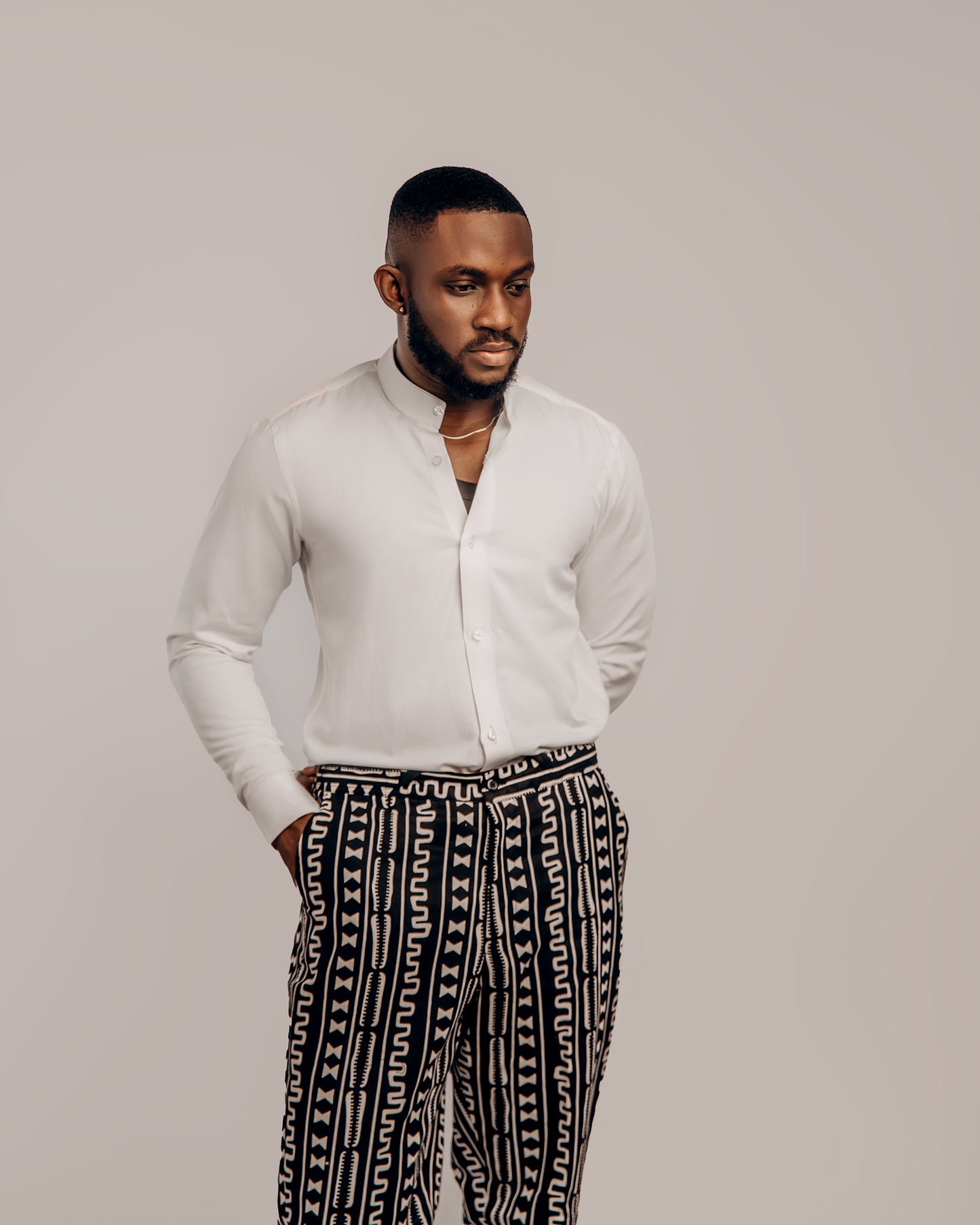 African Prints in Black and White Tribal: Free Pant