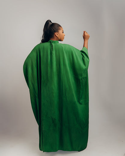 Lami Dress with drawstring details: Leaf Green