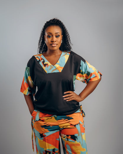 Arin 2pcs ( Black and Abstract splash)