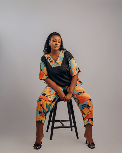 Arin 2pcs ( Black and Abstract splash)