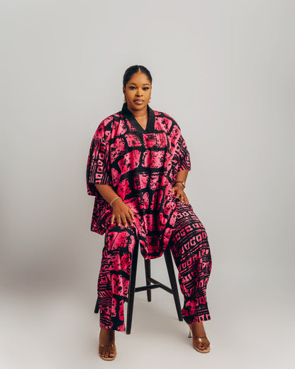 Batik 2pcs (Pink & Black)