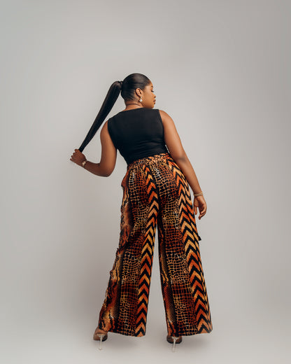 Madiba High-Waist Combat Pant (Brown & Black)