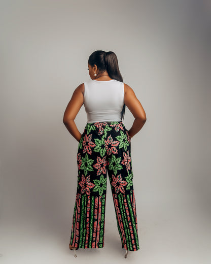 Madiba High-Waist Combat Pant ( Multicolored: Black, Pink, Green)